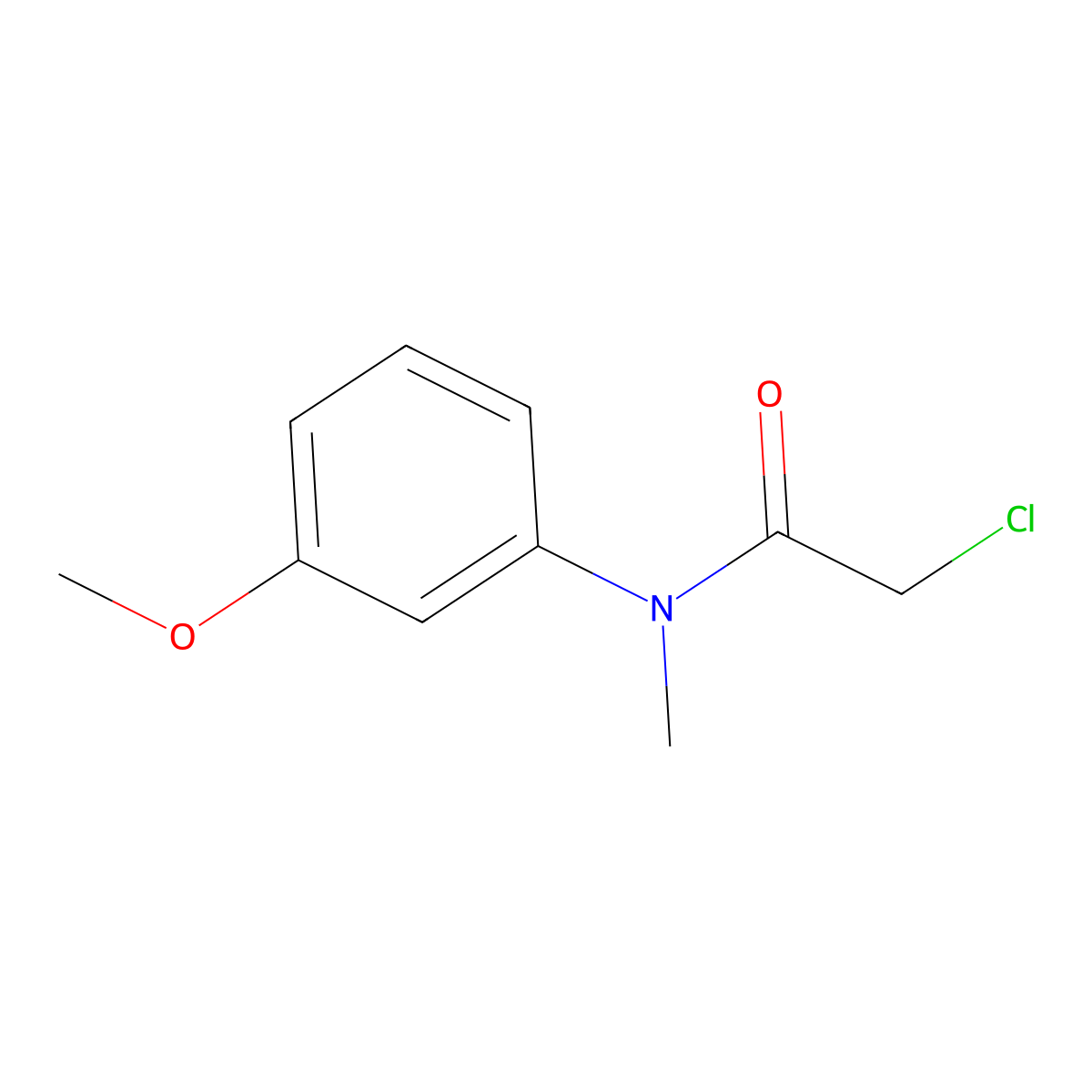 2-Chloro-N-(3-methoxyphenyl)-N-methylacetamide molecular structure, CAS 65836-81-9