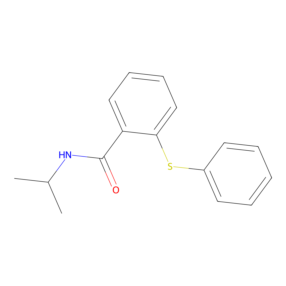 2-(Phenylsulfanyl)-N-(propan-2-yl)benzamide molecular structure, CAS 65838-73-5