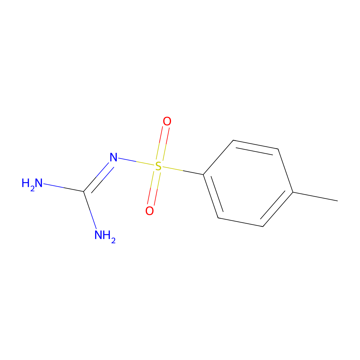 N-[amino(imino)methyl]-4-methylbenzenesulfonamide molecular structure, CAS 6584-12-9