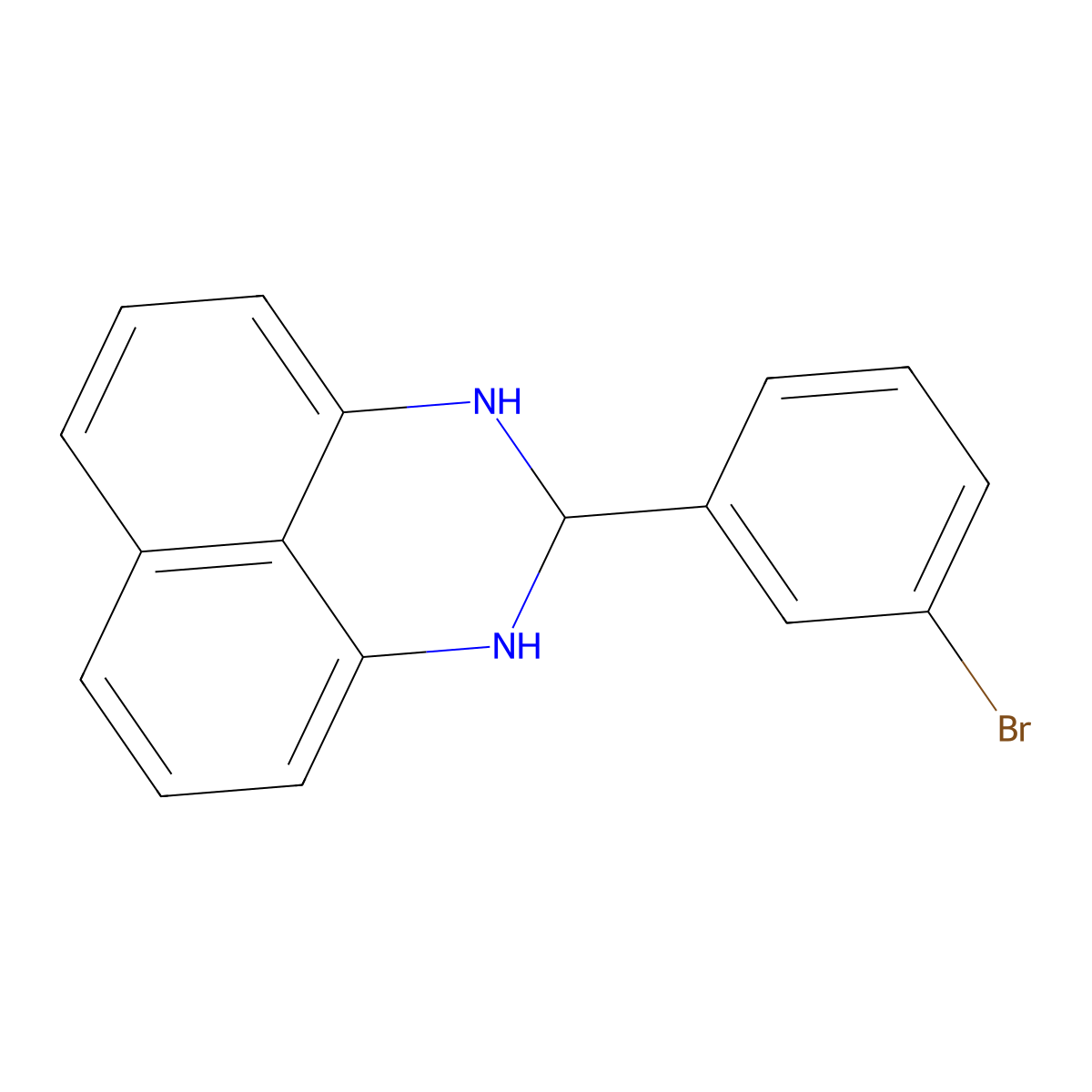 2-(3-bromophenyl)-2,3-dihydro-1H-perimidine molecular structure, CAS 6584-37-8
