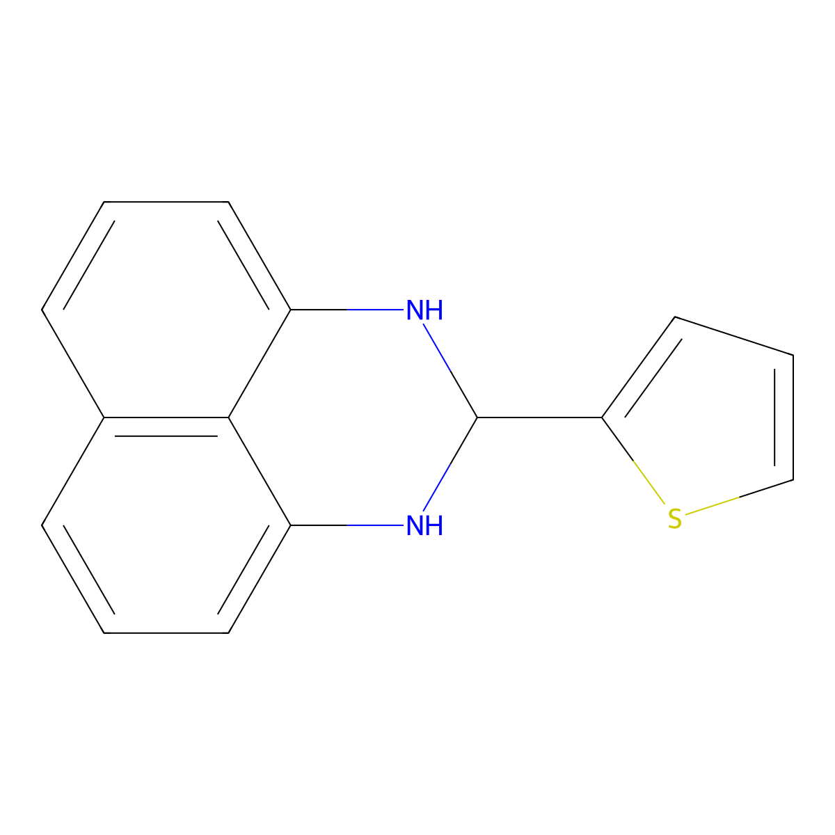 2-Thiophen-2-yl-2,3-dihydro-1H-perimidine molecular structure, CAS 6584-40-3