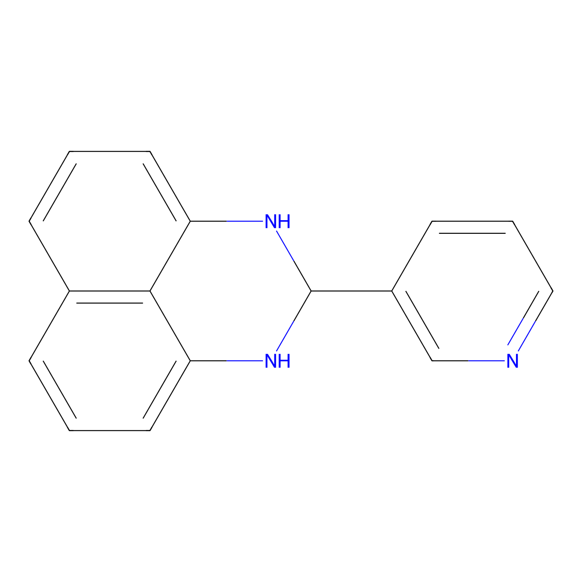 2-Pyridin-3-yl-2,3-dihydro-1H-perimidine molecular structure, CAS 6584-41-4