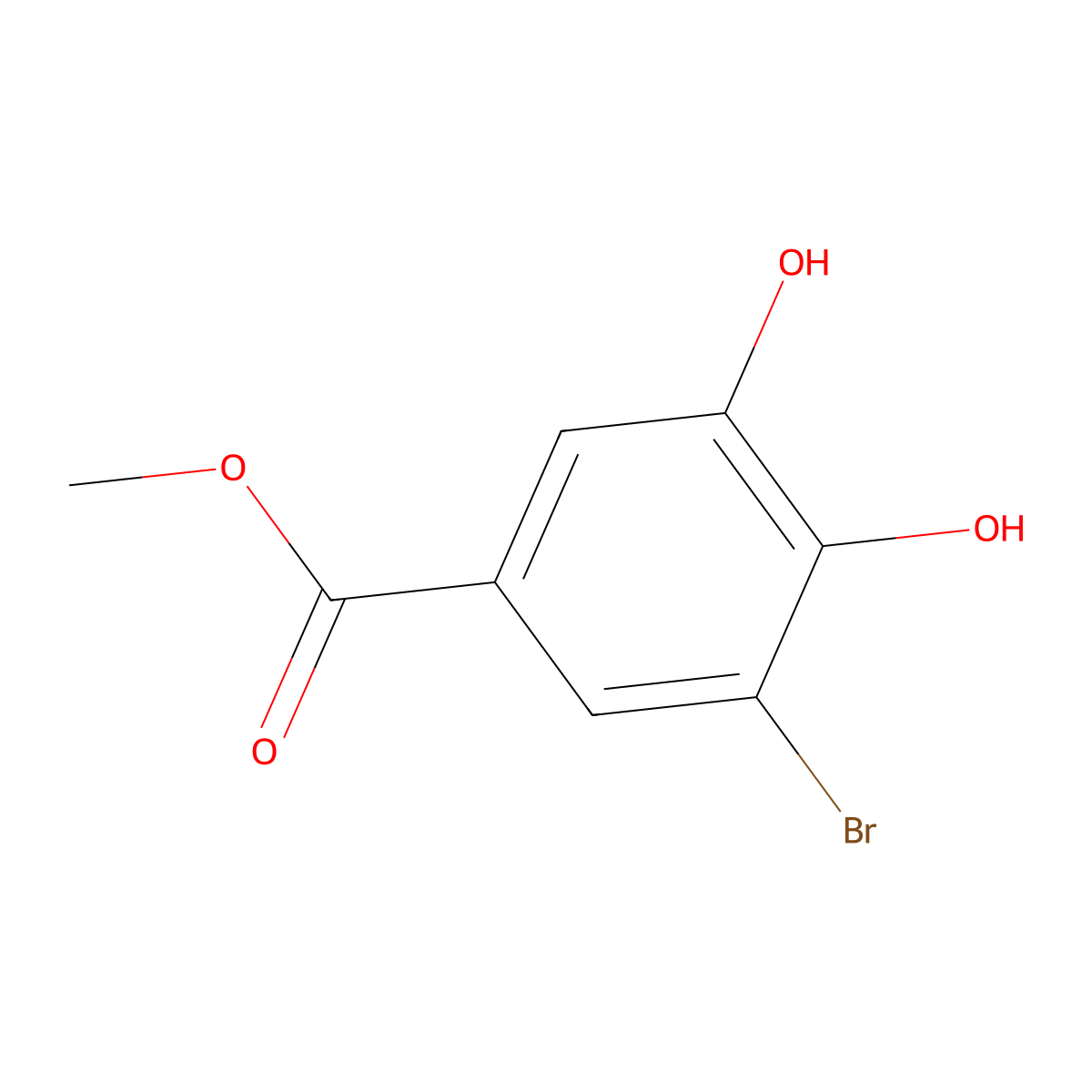 Methyl 3-bromo-4,5-dihydroxybenzoate molecular structure, CAS 65841-10-3