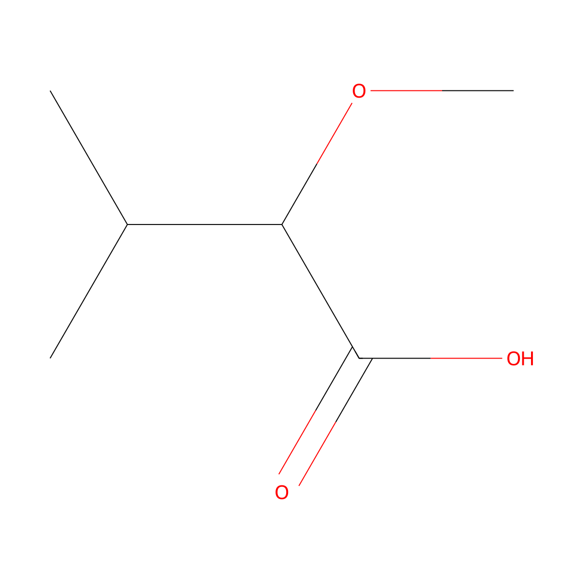 (2S)-2-Methoxy-3-methylbutanoic acid molecular structure, CAS 65842-58-2