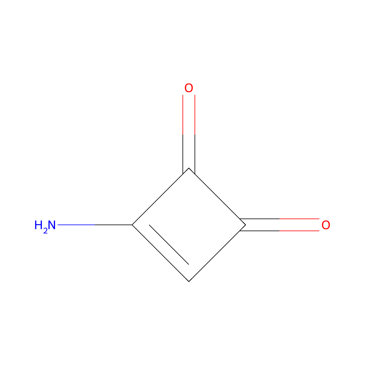 3-Aminocyclobut-3-ene-1,2-dione molecular structure, CAS 65842-67-3