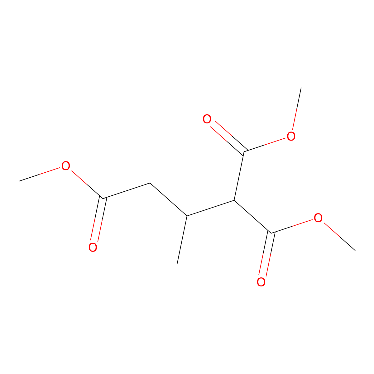 Trimethyl 2-Methylpropane-1,1,3-tricarboxylate molecular structure, CAS 65844-74-8