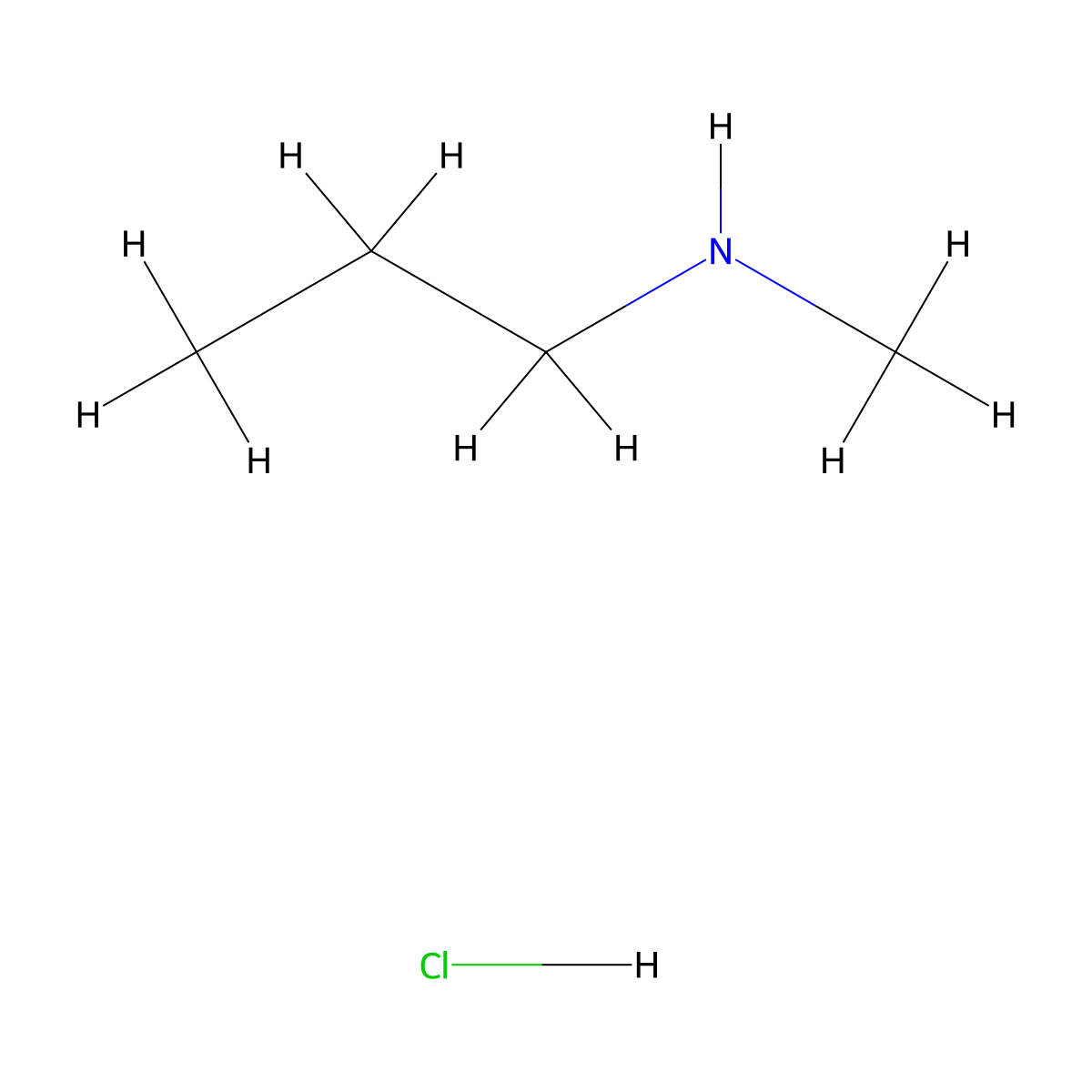 N-methylpropan-1-amine hydrochloride molecular structure, CAS 65845-60-5