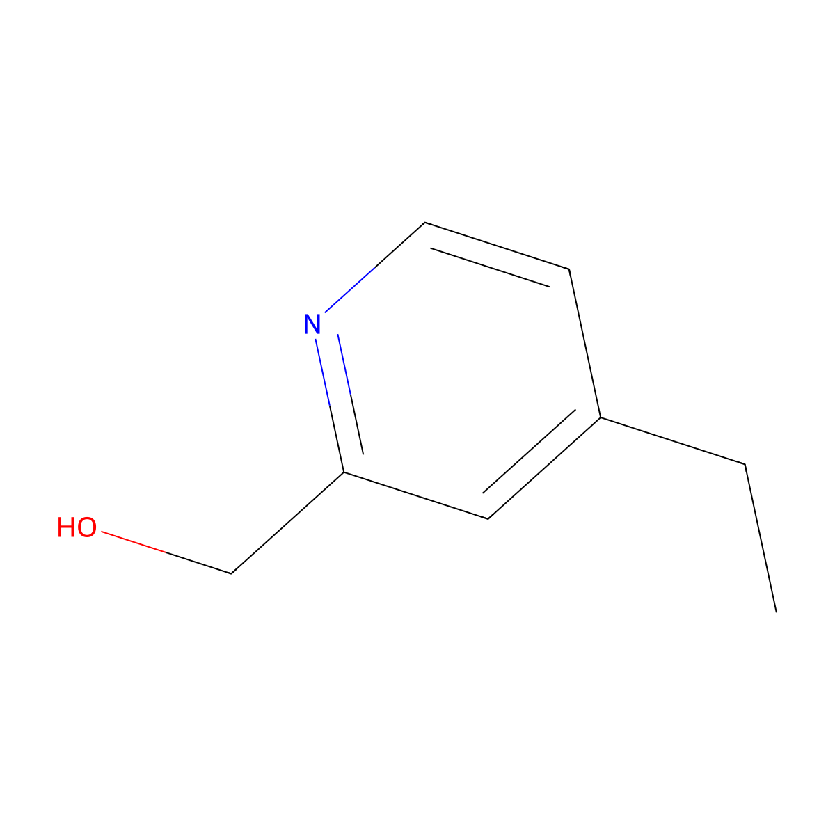 2-Pyridinemethanol, 4-ethyl- molecular structure, CAS 65845-71-8