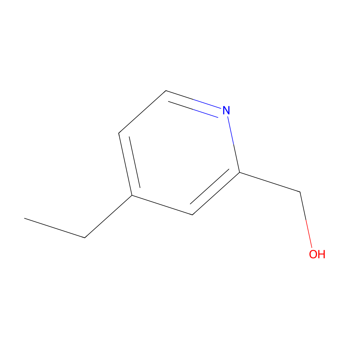 2-Pyridinemethanol, 4-ethyl- molecular structure, CAS 65845-71-8