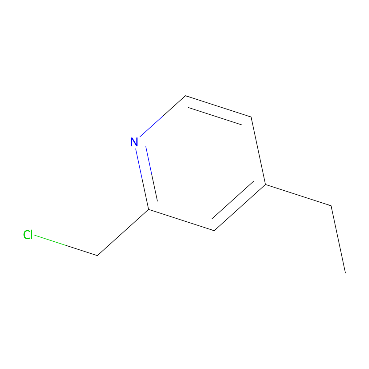 2-(Chloromethyl)-4-ethylpyridine molecular structure, CAS 65845-72-9