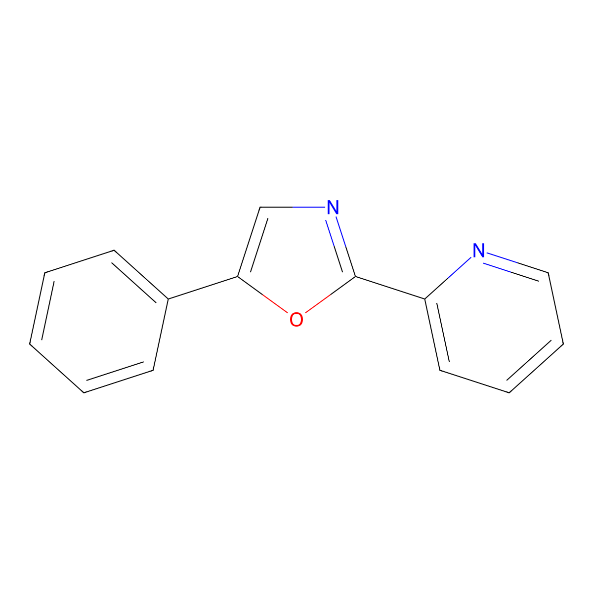 2-(5-Phenyl-1,3-oxazol-2-yl)pyridine molecular structure, CAS 65846-46-0