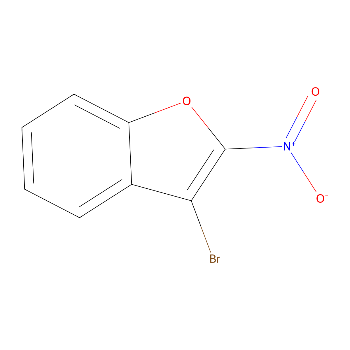3-Bromo-2-nitro-1-benzofuran molecular structure, CAS 65847-81-6