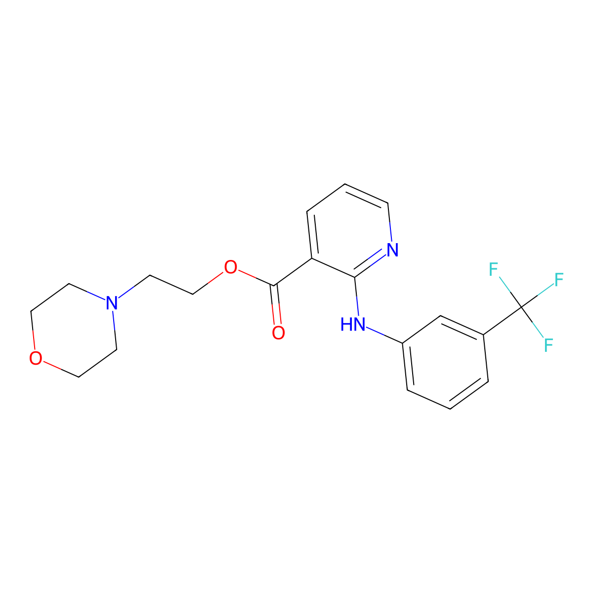 Morniflumate molecular structure, CAS 65847-85-0