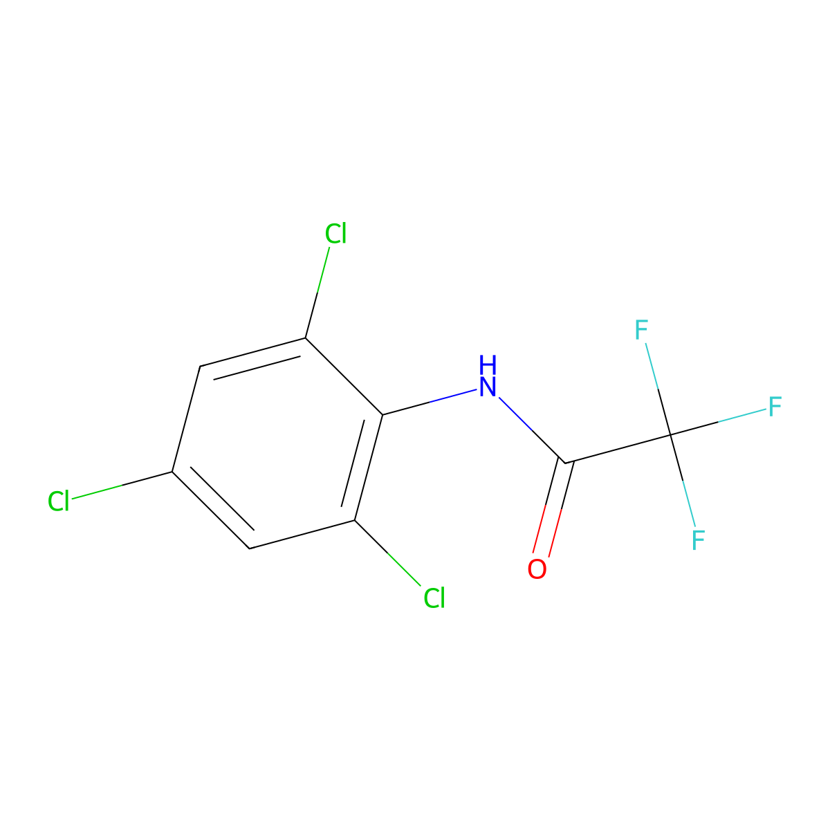 2,2,2-trifluoro-N-(2,4,6-trichlorophenyl)acetamide molecular structure, CAS 65850-33-1