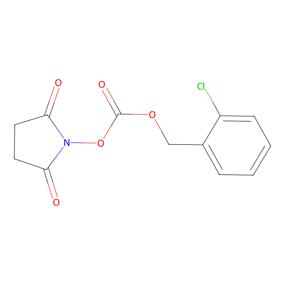 N-(2-Chlorobenzyloxycarbonyloxy)succinimide molecular structure, CAS 65853-65-8