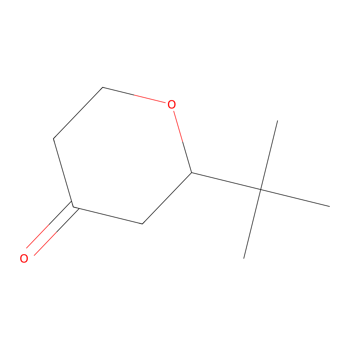 2-(tert-Butyl)dihydro-2H-pyran-4(3H)-one molecular structure, CAS 65857-18-3