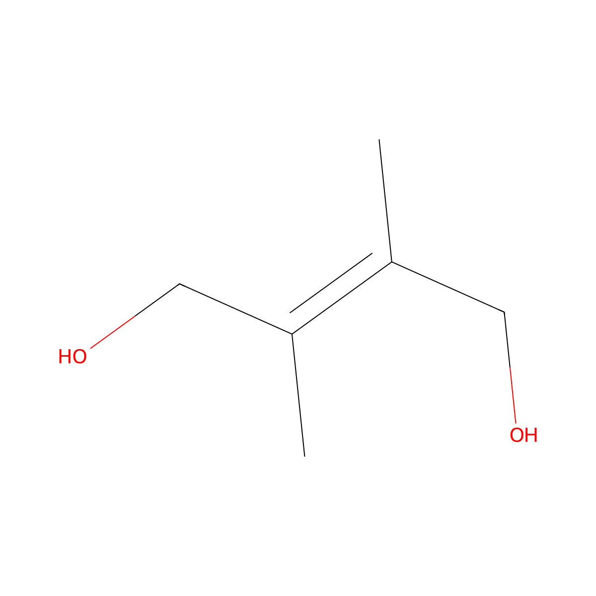 2,3-Dimethylbut-2-ene-1,4-diol molecular structure, CAS 65857-51-4
