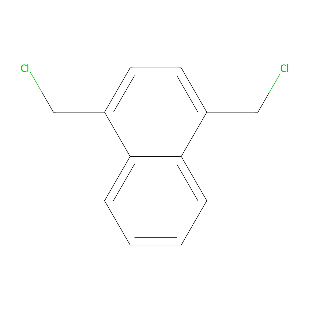 Naphthalene, 1,4-bis(chloromethyl)- molecular structure, CAS 6586-89-6