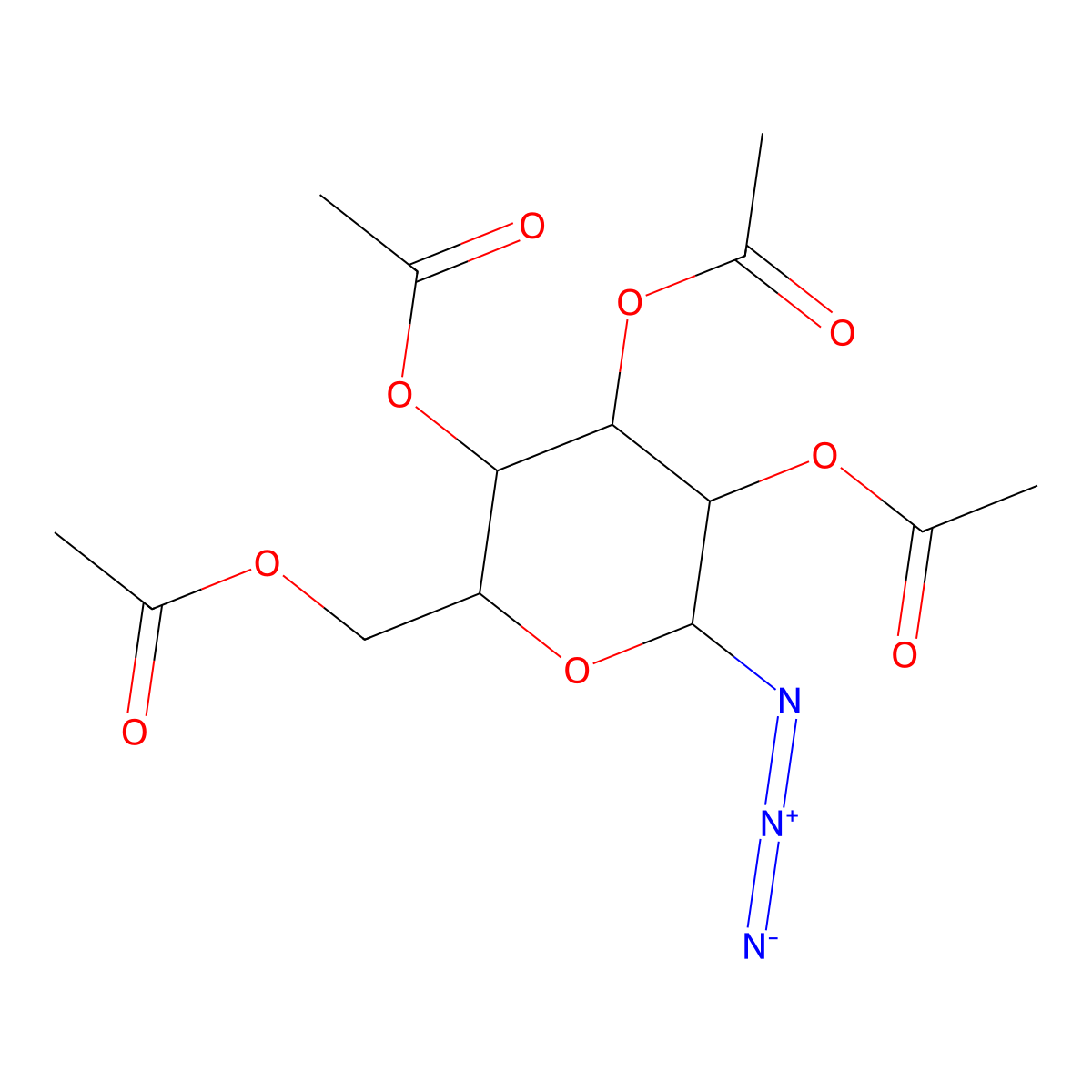 2,3,4,6-Tetra-O-acetyl-b-D-mannopyranosyl azide molecular structure, CAS 65864-60-0
