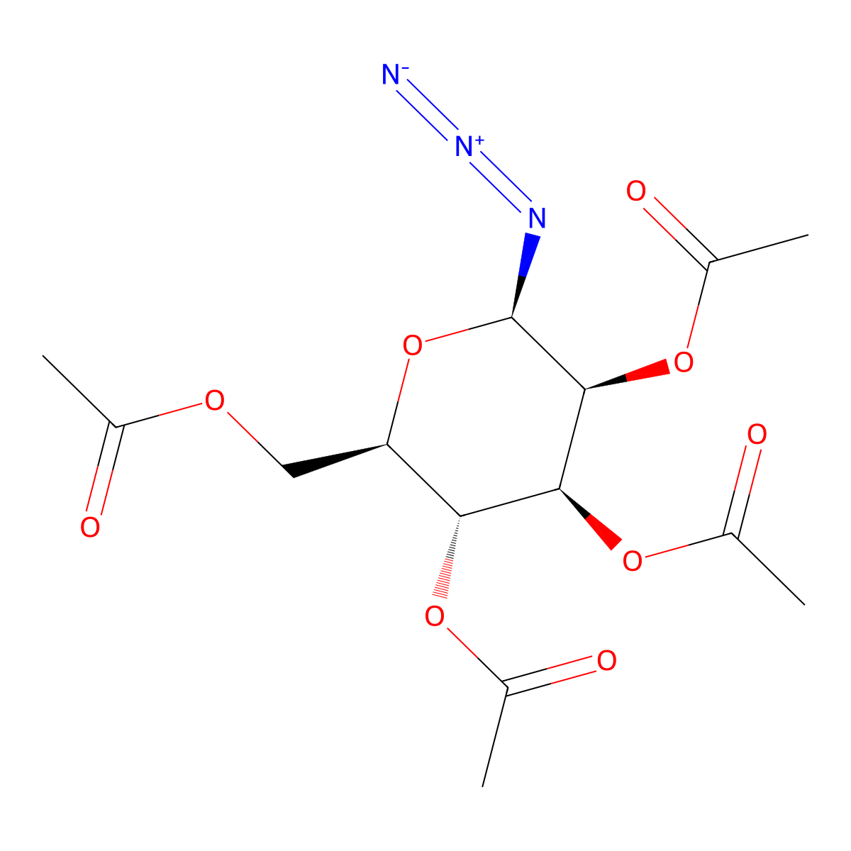 2,3,4,6-Tetra-O-acetyl-b-D-mannopyranosyl azide molecular structure, CAS 65864-60-0