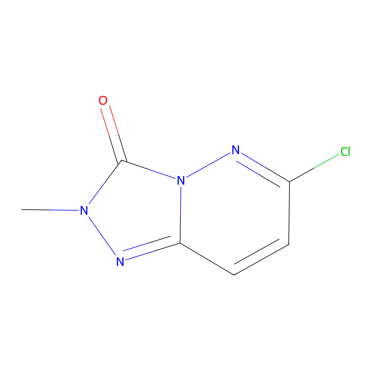 6-chloro-2-methyl[1,2,4]triazolo[4,3-b]pyridazin-3(2H)-one molecular structure, CAS 65866-54-8