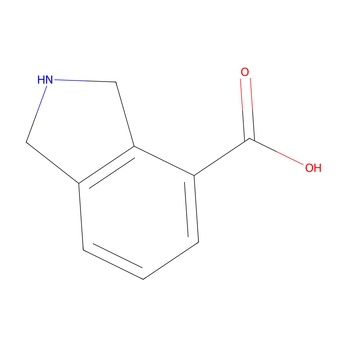 Isoindoline-4-carboxylic acid molecular structure, CAS 658683-13-7