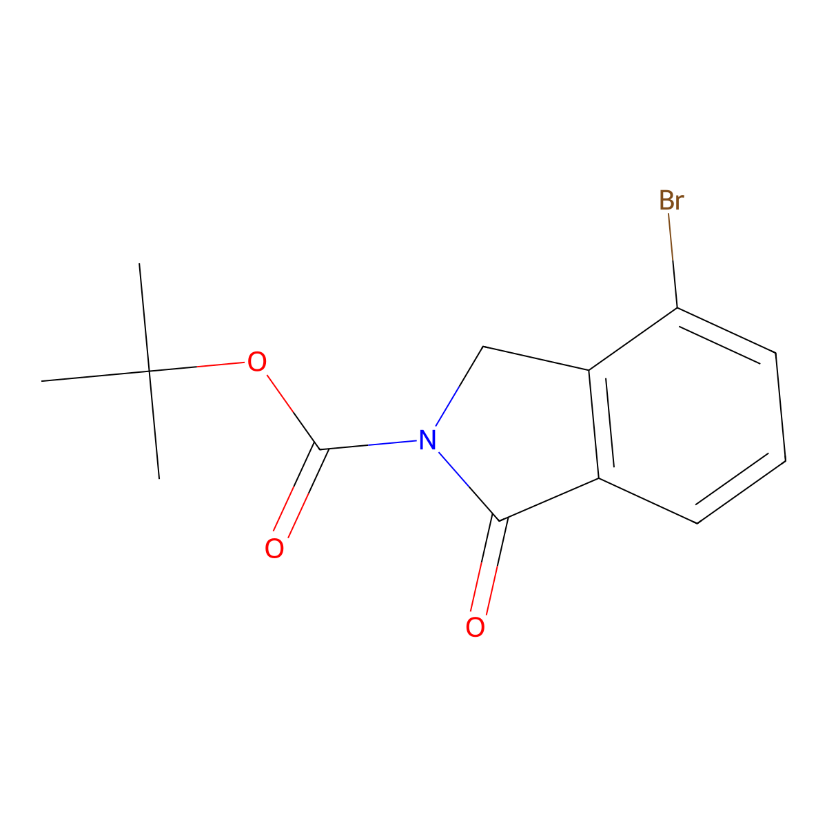 Tert-butyl 4-bromo-1-oxoisoindoline-2-carboxylate molecular structure, CAS 658683-18-2