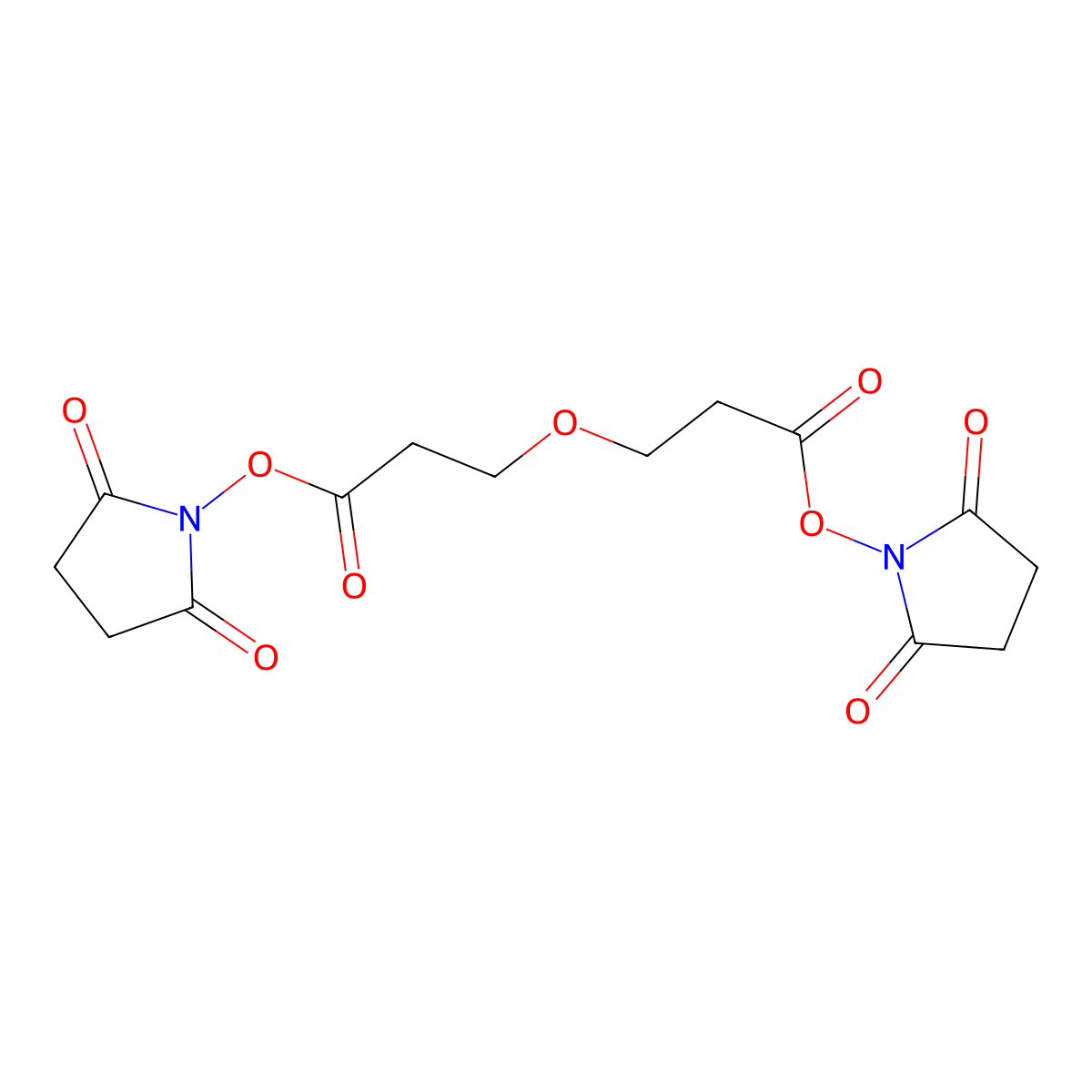 Bis-PEG1-NHS ester molecular structure, CAS 65869-64-9