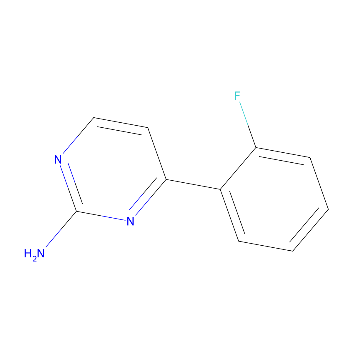 4-(2-Fluorophenyl)pyrimidin-2-amine molecular structure, CAS 658699-90-2