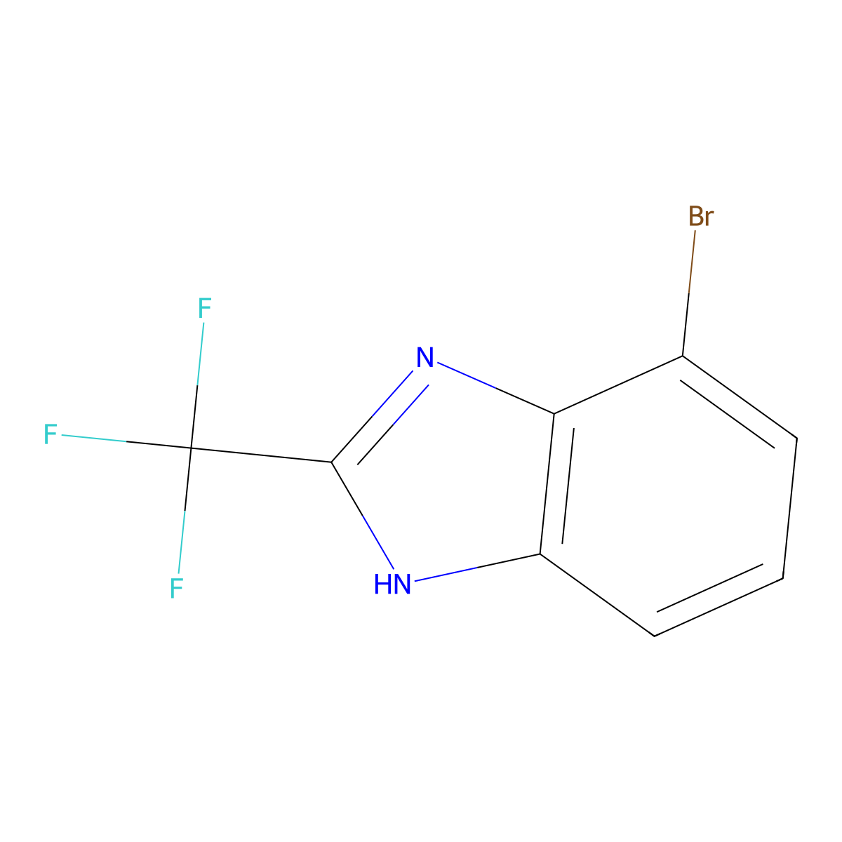 Benzimidazole, 4-bromo-2-(trifluoromethyl)- molecular structure, CAS 6587-23-1