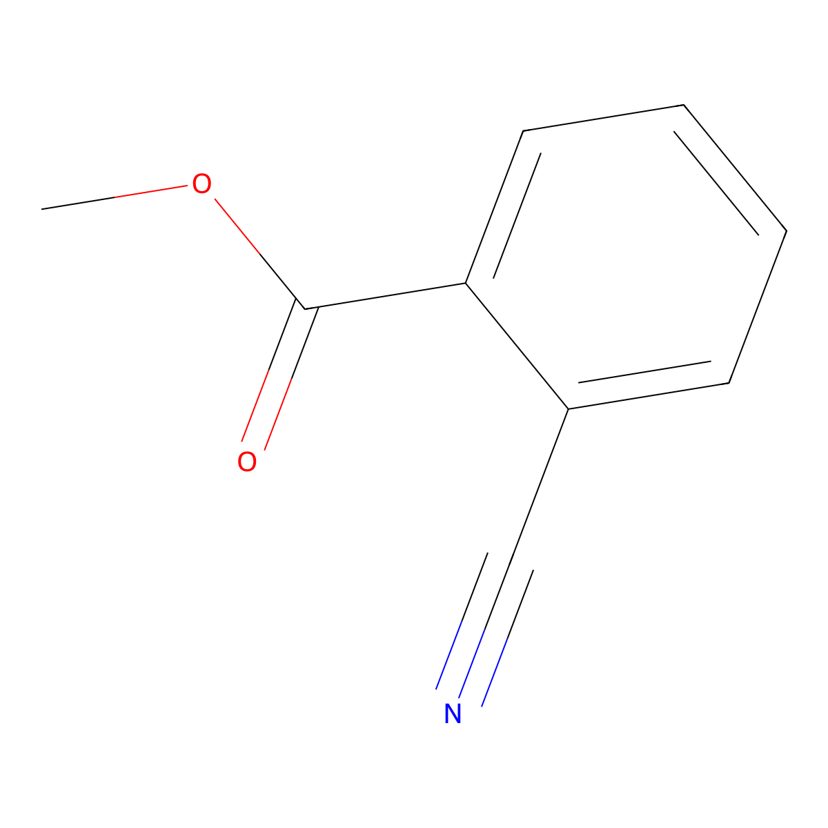 Methyl 2-cyanobenzoate molecular structure, CAS 6587-24-2