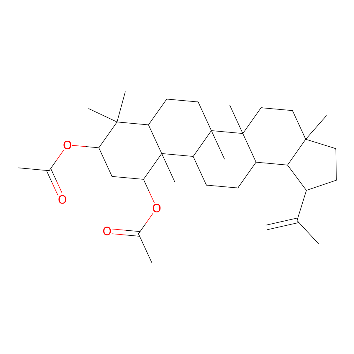 3-Epiglochidiol diacetate molecular structure, CAS 6587-37-7