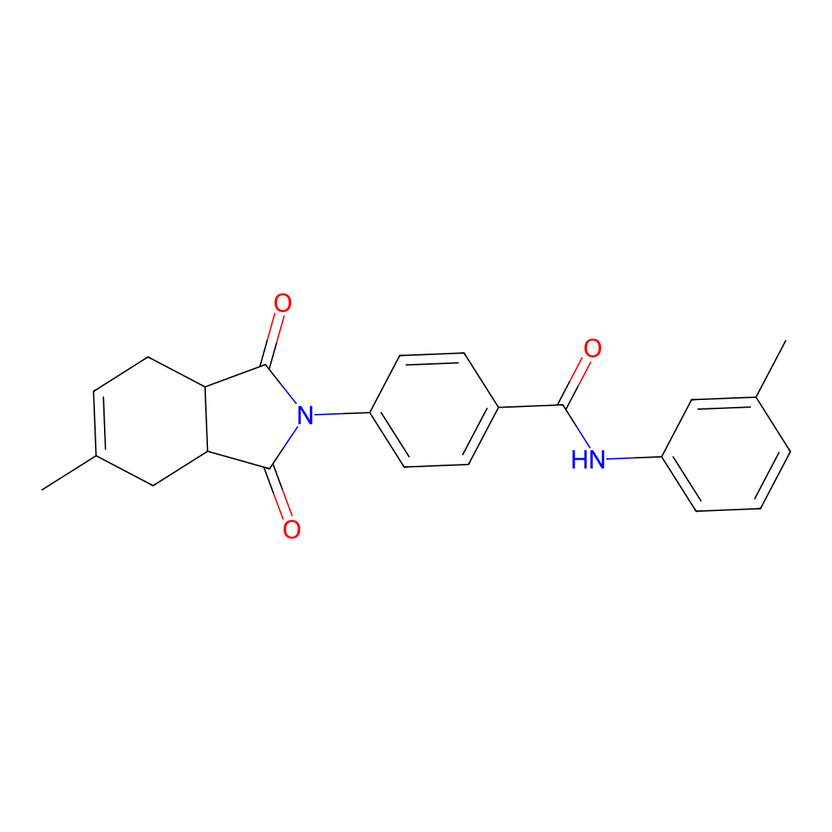 4-(5-methyl-1,3-dioxo-1,3,3a,4,7,7a-hexahydro-2H-isoindol-2-yl)-N-(3-methylphenyl)benzamide molecular structure, CAS 6587-43-5