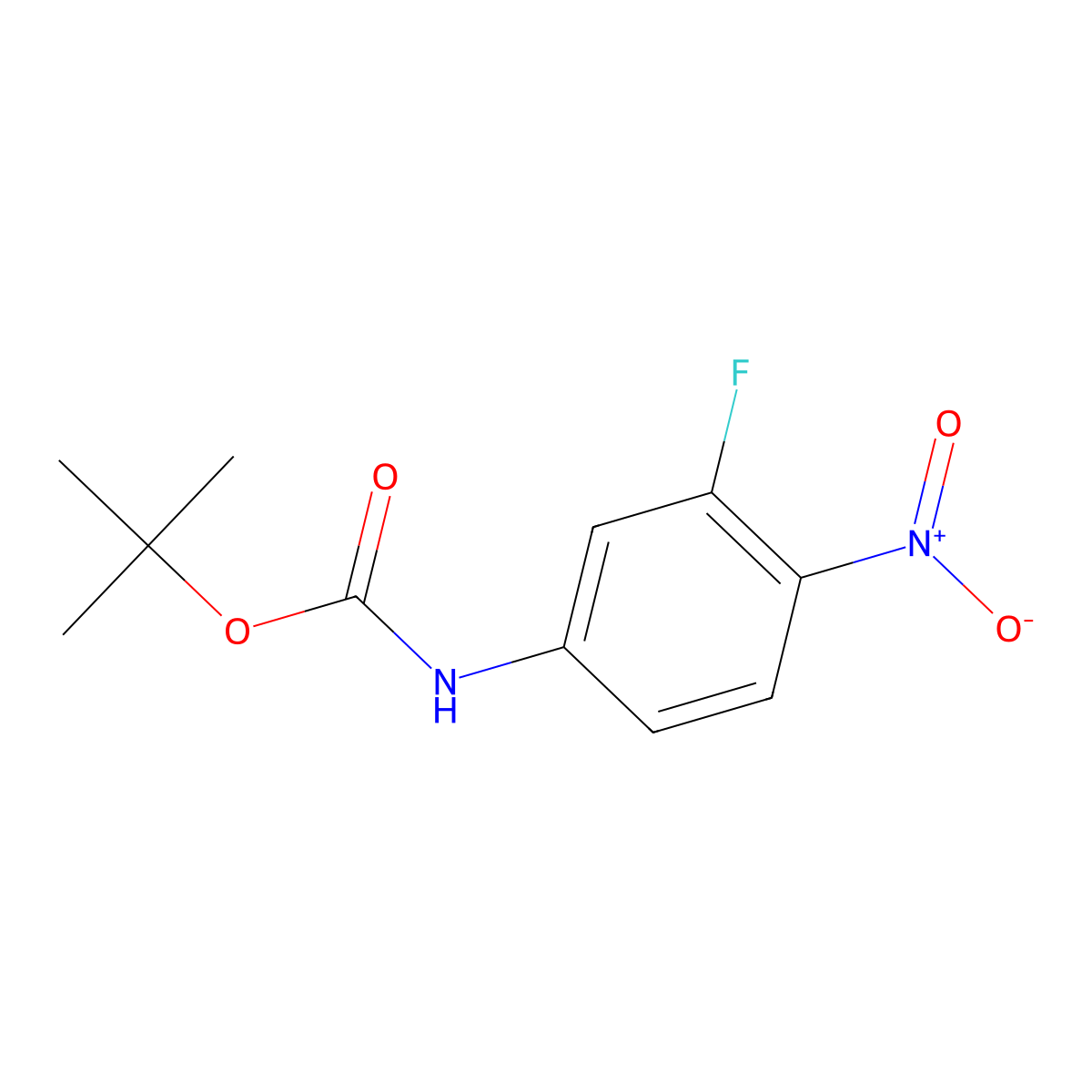 (3-Fluoro-4-nitrophenyl)carbamic acid tert-butyl ester molecular structure, CAS 658700-15-3