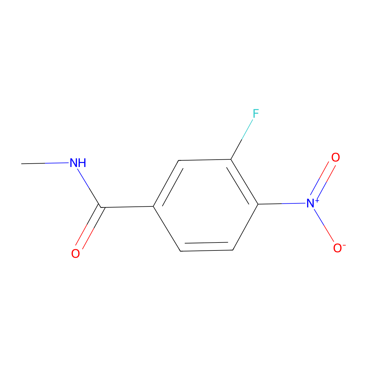 3-Fluoro-N-methyl-4-nitrobenzamide molecular structure, CAS 658700-20-0