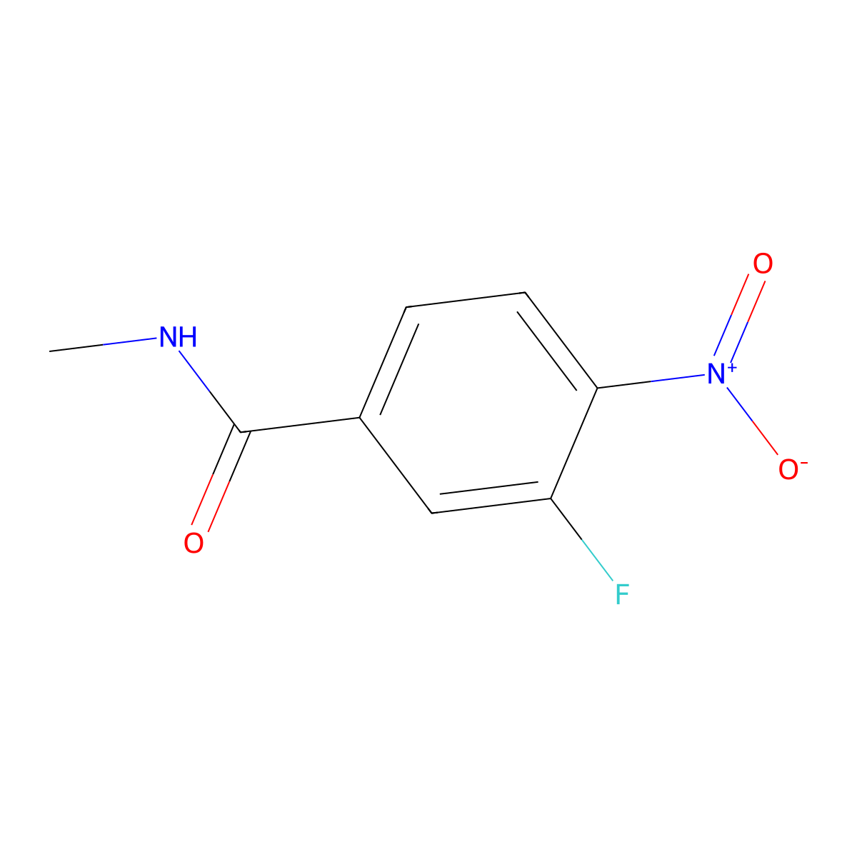 3-Fluoro-N-methyl-4-nitrobenzamide molecular structure, CAS 658700-20-0