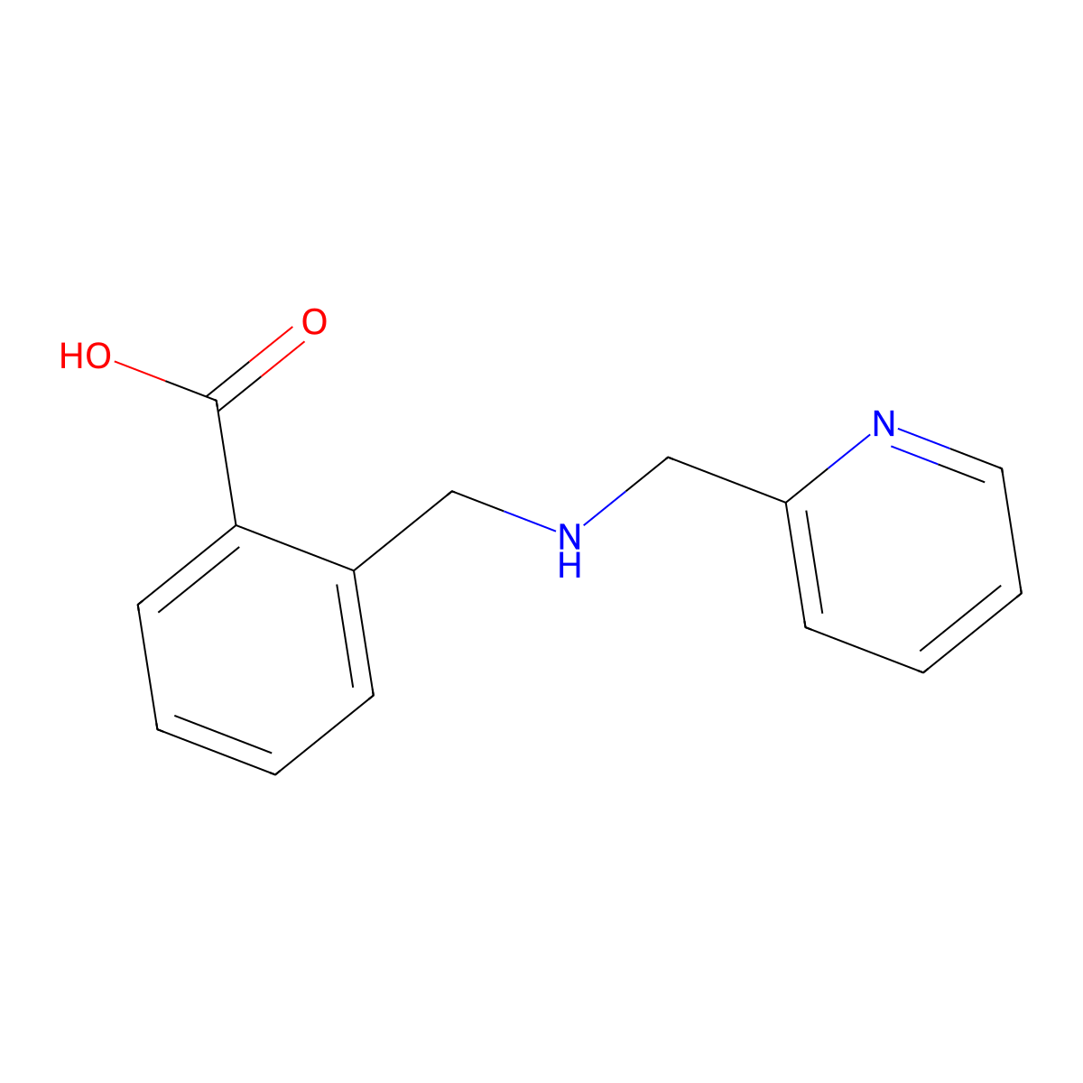 2-({[(Pyridin-2-yl)methyl]amino}methyl)benzoic acid molecular structure, CAS 658706-44-6