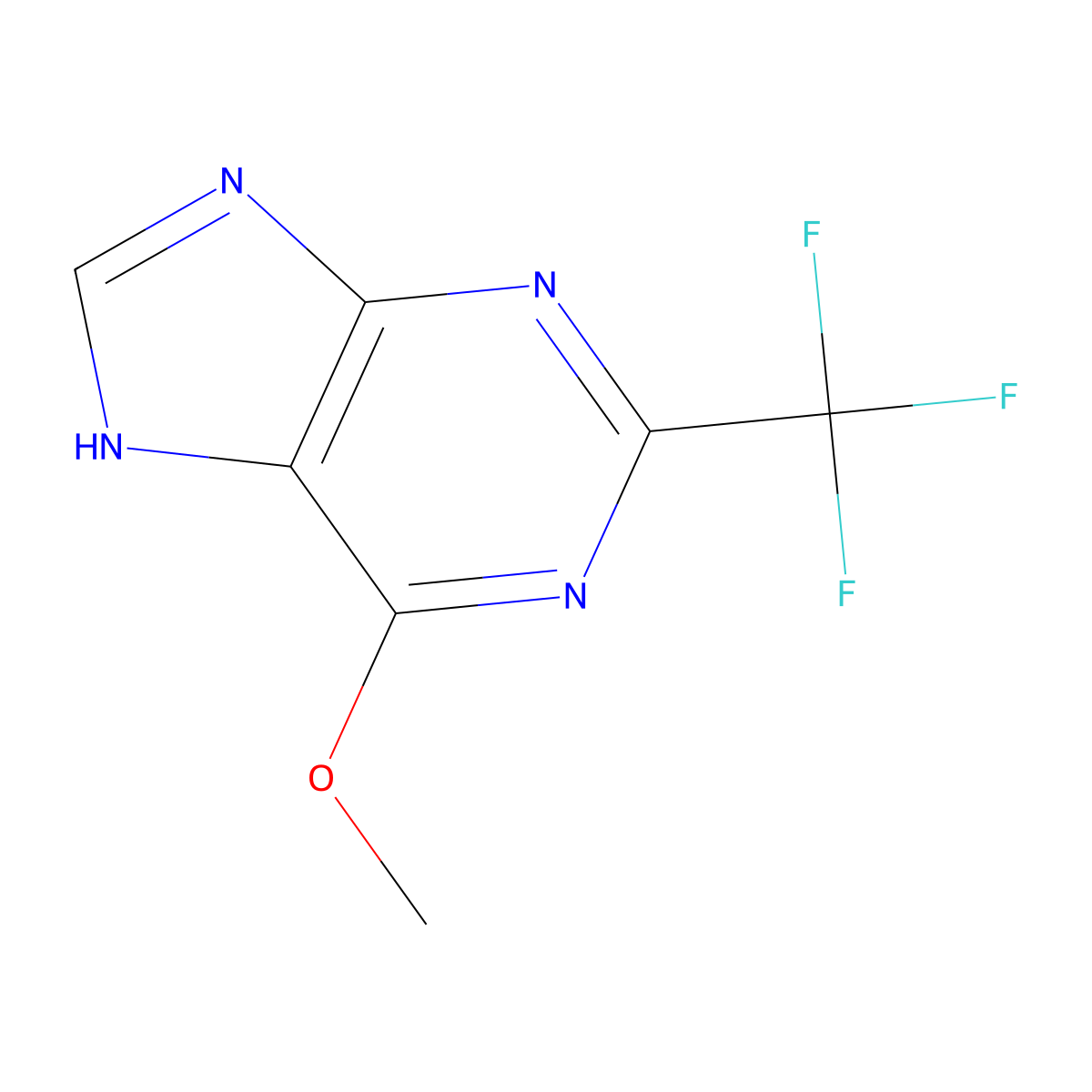 6-methoxy-2-(trifluoromethyl)-9H-Purine molecular structure, CAS 658707-77-8