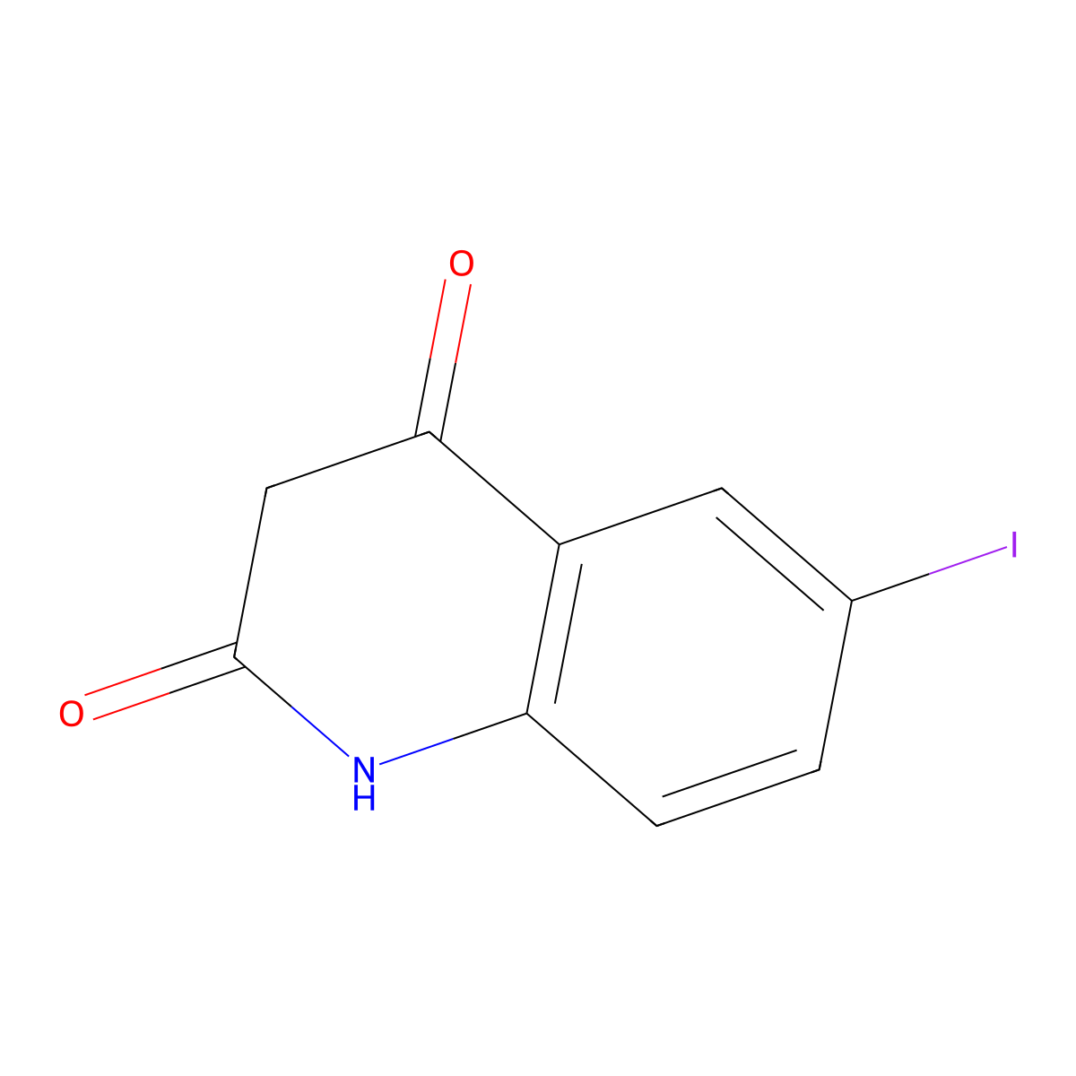 6-Iodoquinoline-2,4(1H,3H)-dione molecular structure, CAS 658709-62-7