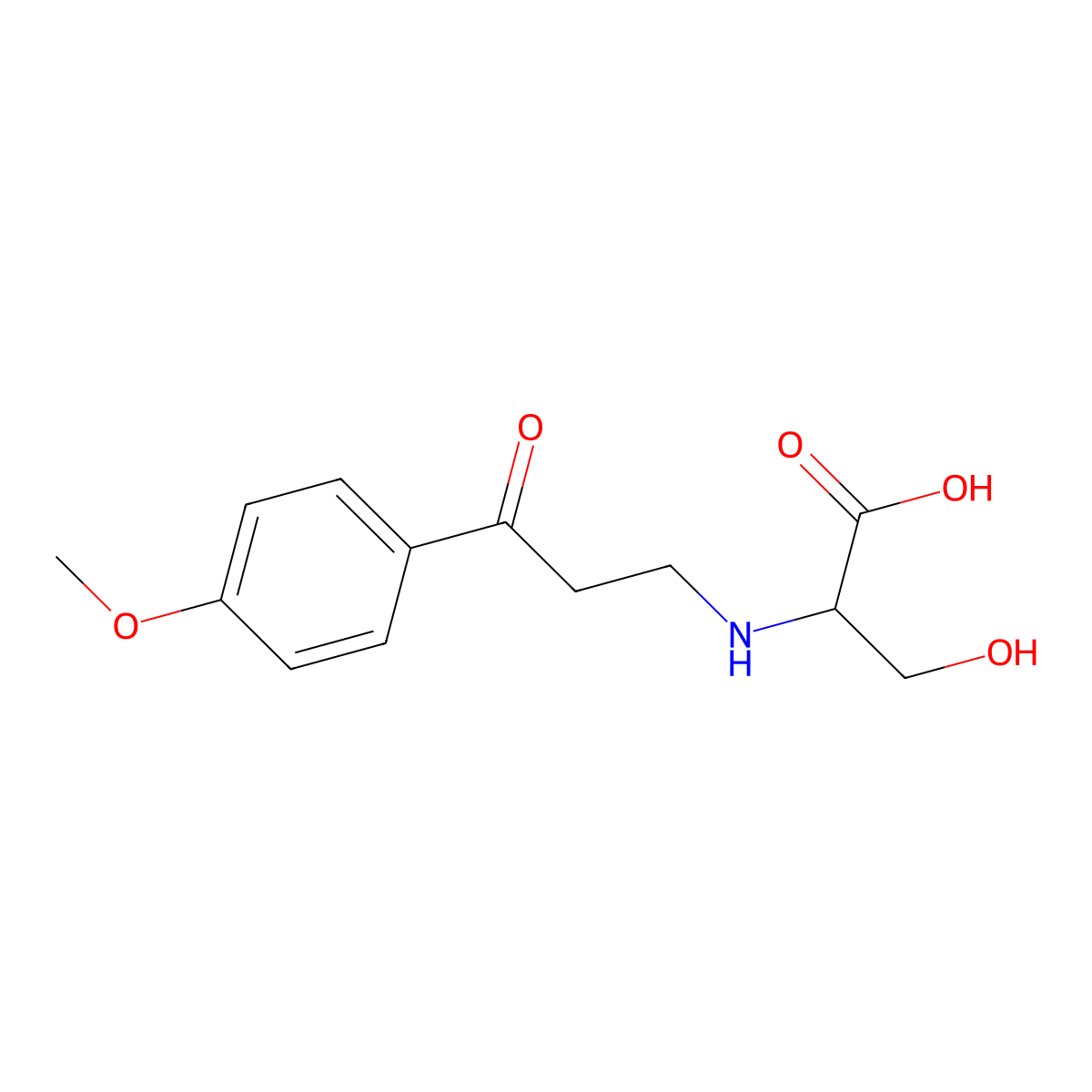N-[3-(4-methoxyphenyl)-3-oxopropyl]serine molecular structure, CAS 658709-95-6