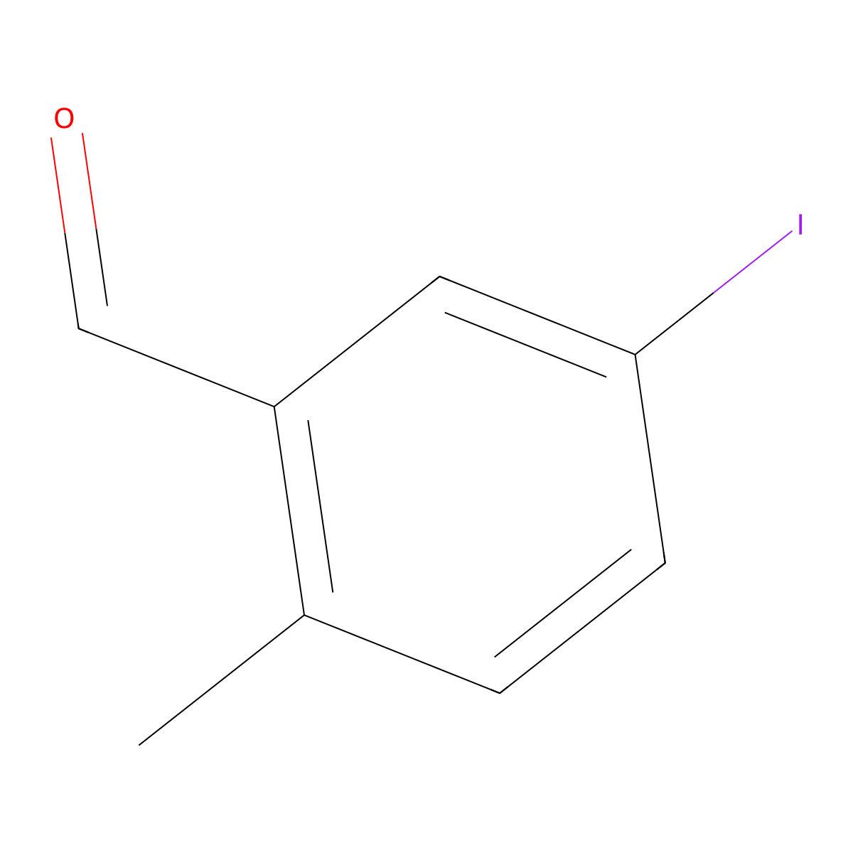 5-Iodo-2-methylbenzaldehyde molecular structure, CAS 65874-26-2