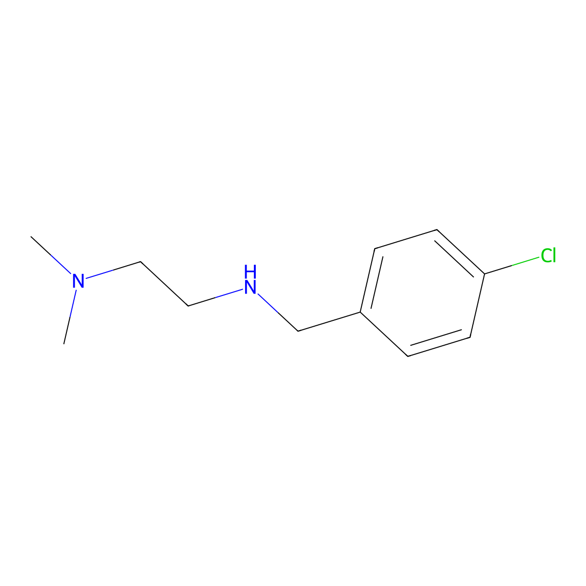 [(4-Chlorophenyl)methyl][2-(dimethylamino)ethyl]amine molecular structure, CAS 65875-44-7