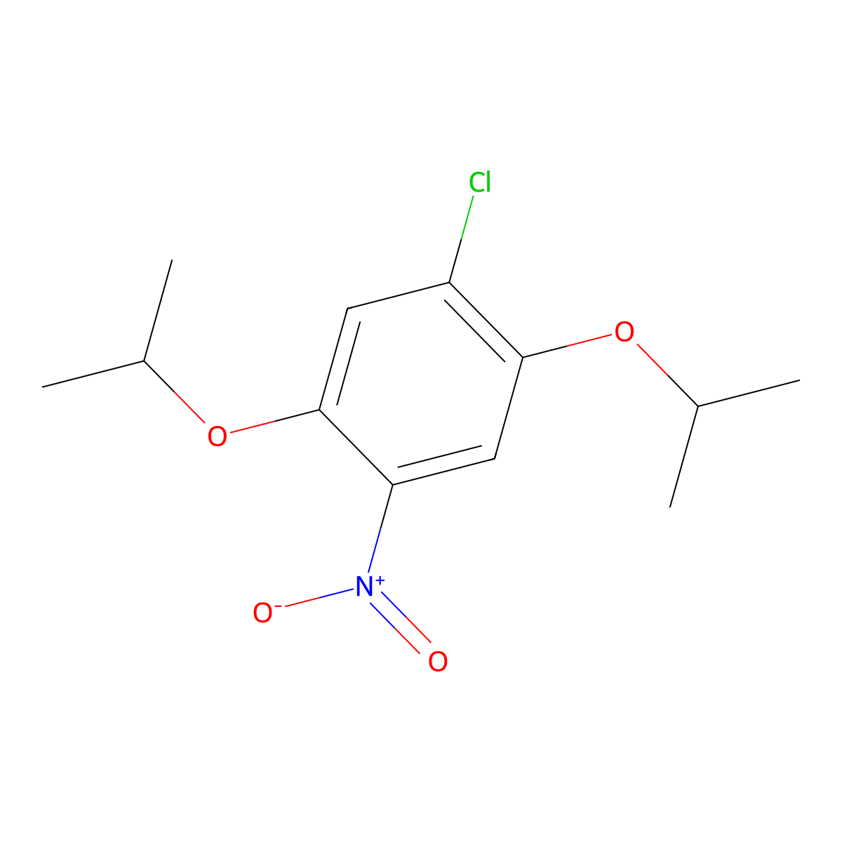 1-Chloro-2,5-bis(1-methylethoxy)-4-nitrobenzene molecular structure, CAS 65879-43-8