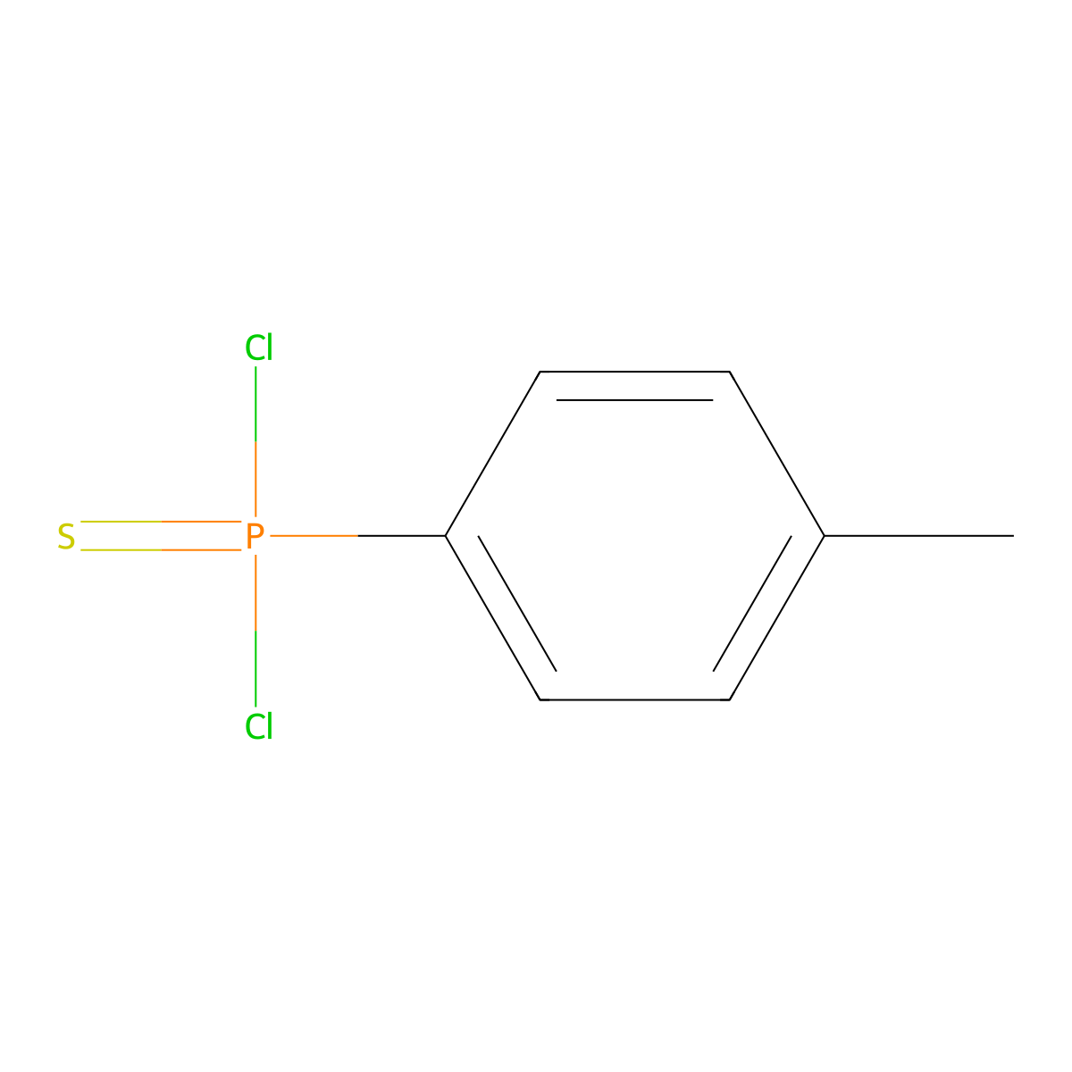 (p-Tolyl)thiophosphonoyl dichloride molecular structure, CAS 6588-16-5
