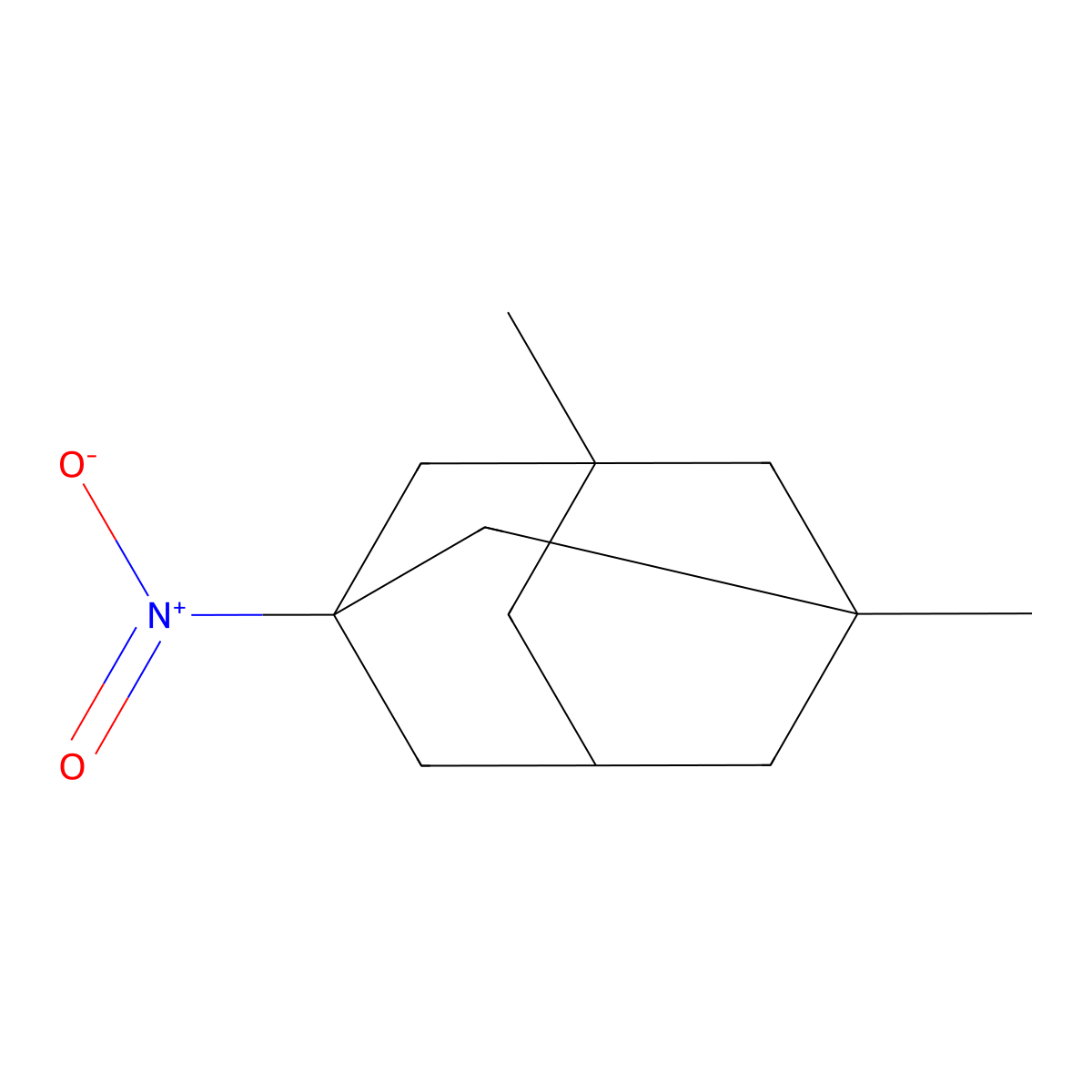 1,3-Dimethyl-5-nitroadamantane molecular structure, CAS 6588-68-7