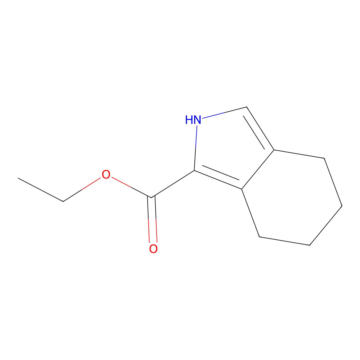 Ethyl 4,5,6,7-Tetrahydroisoindole-1-carboxylate molecular structure, CAS 65880-17-3