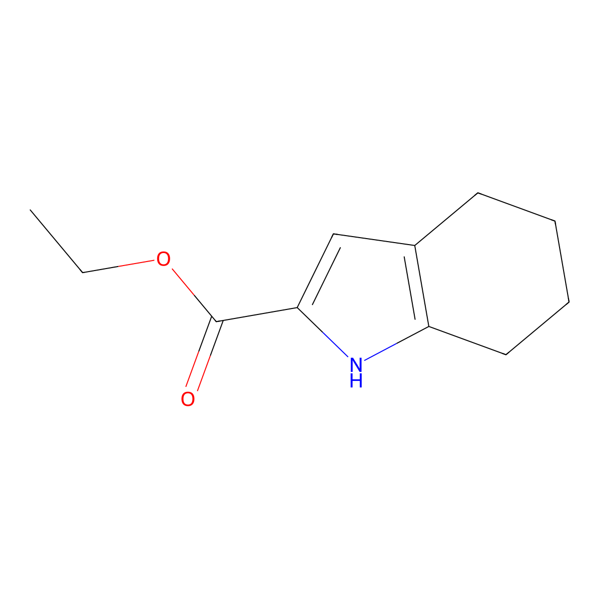 ethyl 4,5,6,7-tetrahydro-1H-indole-2-carboxylate molecular structure, CAS 65880-18-4