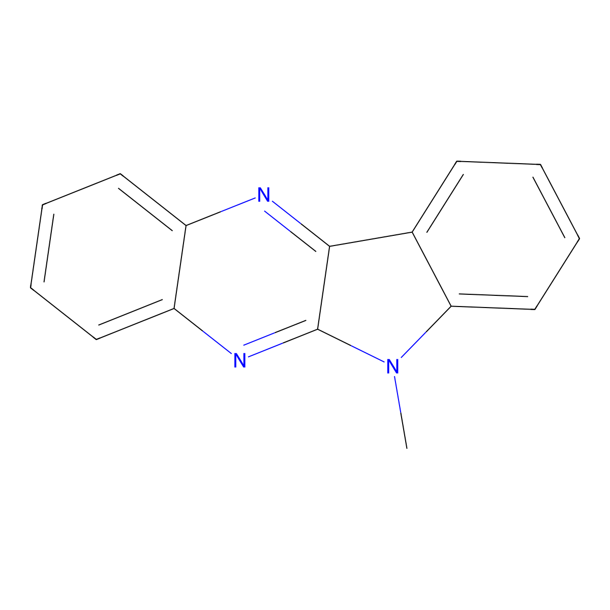 6-Methyl-6H-indolo(2,3-b)quinoxaline molecular structure, CAS 65880-39-9