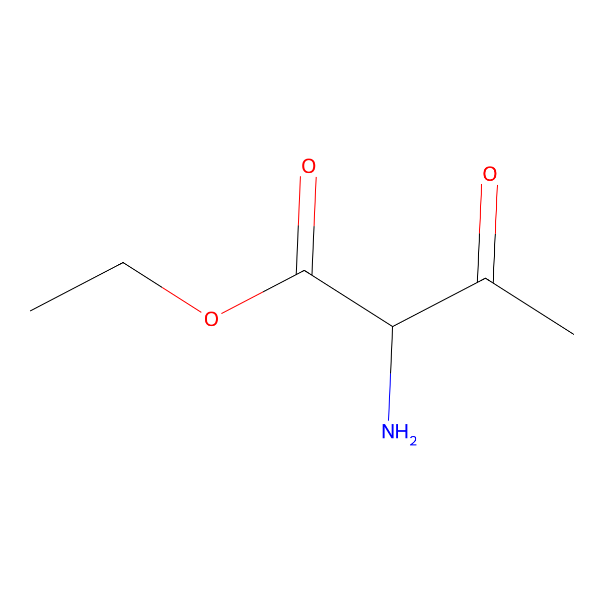 Ethyl 2-amino-3-oxobutanoate molecular structure, CAS 65880-43-5