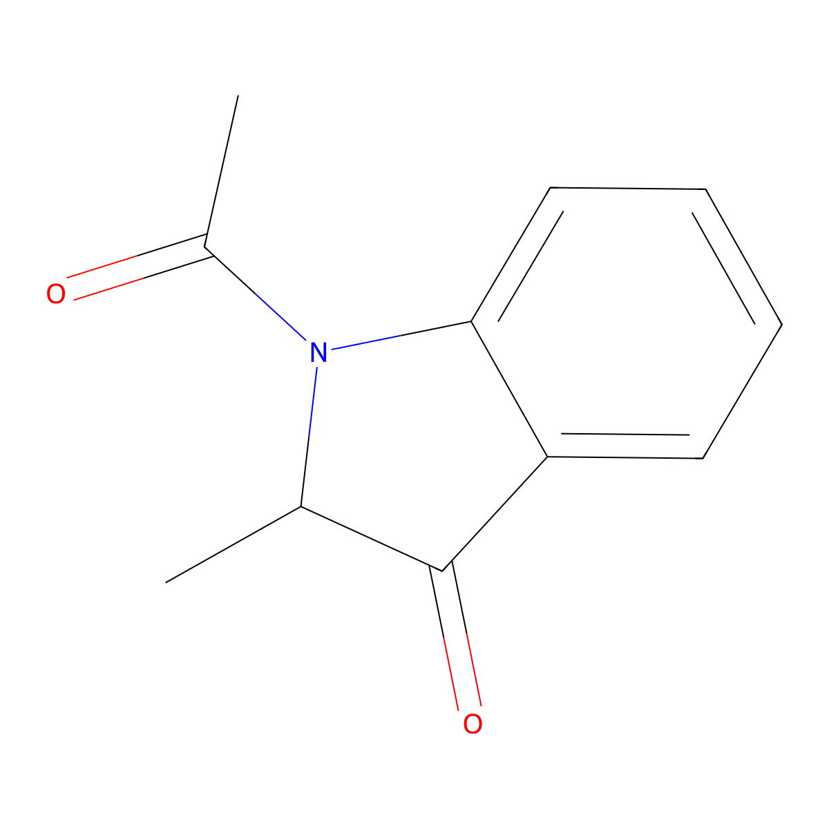 1-Acetyl-2-methylindoline-3-one molecular structure, CAS 65881-18-7